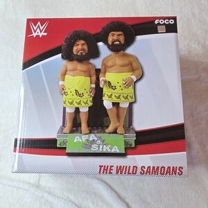 WWE The Wild Samoans Action Figure Bobblehead Afa & Sika